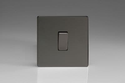 Varilight XEIR1S European Iridium 1 Gang 6A 1 Way Push-to-Make Retractive Switch