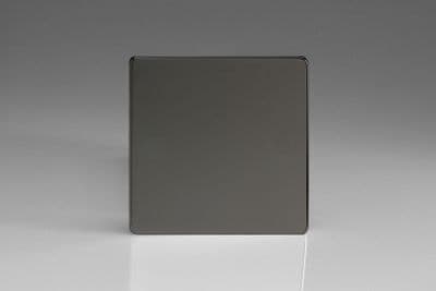 Varilight XEISBS Euro Iridium Black 1 Gang Single Blank Plate