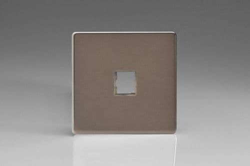 Varilight XERD1S European Pewter 1 Gang Keystone Data Plate