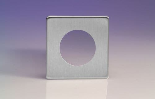 Varilight XESG1S Euro Brushed Steel VariGrid 1 Gang Plate to fit Z1E products