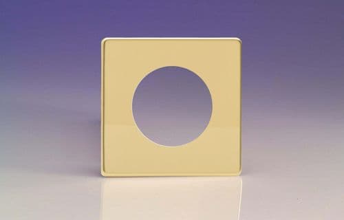 Varilight XEVG1S Euro Polished Brass VariGrid 1 Gang Plate to fit Z1E products
