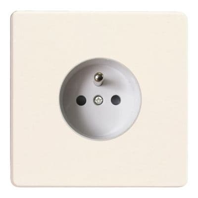 Varilight XEY4FW.MW European Matt White 1 Gang 16A Flush Socket Pin Earth