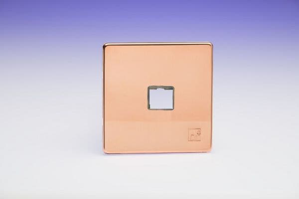 Varilight XEYD1S.AC European Cu29 Raw Copper 1 Gang Keystone Data Plate