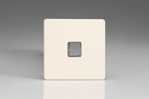 Varilight XEYD1S.MW European Matt White 1 Gang Keystone Data Plate