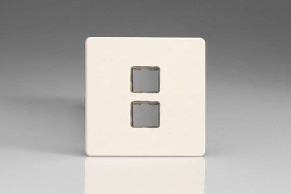 Varilight XEYD2S.MW European Matt White 2 Gang Keystone Data Plate