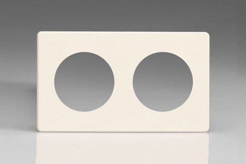 Varilight XEYG2S.MW European VariGrid Matt White 2 Gang VariGrid Plate to fit Z1E products
