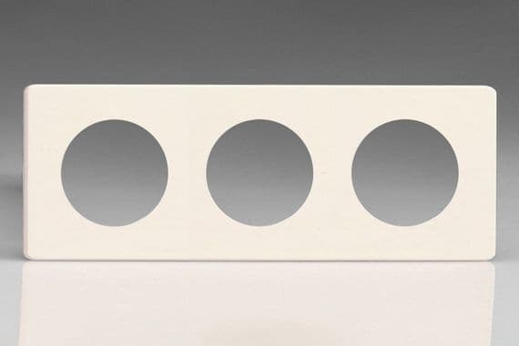 Varilight XEYG3S.MW European VariGrid Matt White 3 Gang VariGrid Plate to fit Z1E products