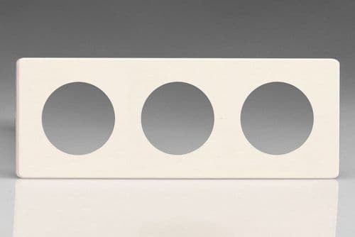 Varilight XEYG3S.MW European VariGrid Matt White 3 Gang VariGrid Plate to fit Z1E products