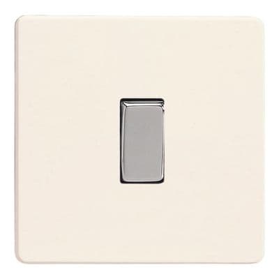 Varilight XEYR1S.MW European Matt White 1 Gang 6A 1 Way Push-to-Make Retractive Switch