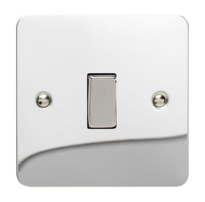Varilight XFC7D Ultraflat Polished Chrome 1 Gang 10A Intermediate Rocker Light Switch