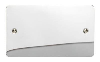 Varilight XFCDB Ultraflat Polished Chrome 2 Gang Double Blank Plate