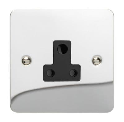 Varilight XFCRP5AB Ultraflat Polished Chrome 1 Gang 5A Round Pin Plug Socket