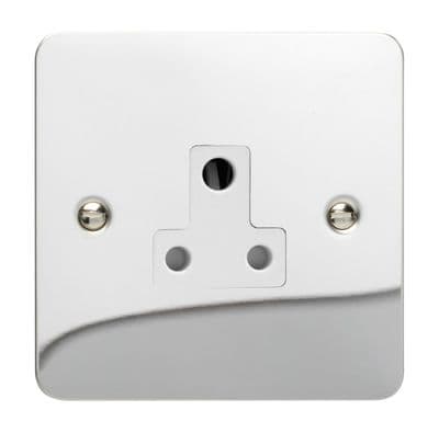 Varilight XFCRP5AW Ultraflat Polished Chrome 1 Gang 5A Round Pin Plug Socket