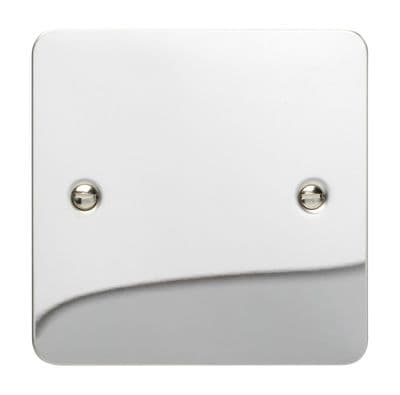 Varilight XFCSB Ultraflat Polished Chrome 1 Gang Single Blank Plate