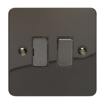 Varilight XFI6D Ultraflat Iridium Black 1 Gang 13A Switched Fused Spur