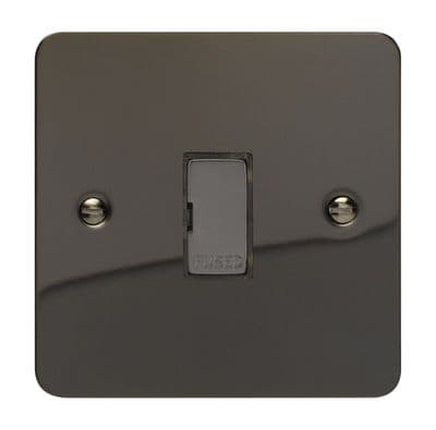 Varilight XFI6UD Ultraflat Iridium Black 1 Gang 13A Unswitched Fused Spur