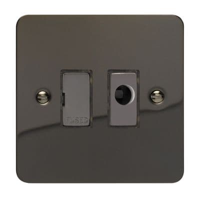 Varilight XFI6UFOD Ultraflat Iridium Black 1 Gang 13A Unswitched Fused Spur + Flex Outlet