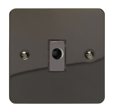 Varilight XFIFOD Ultraflat Iridium Black 1 Gang 16A Flex Outlet Plate