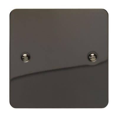 Varilight XFISB Ultraflat Iridium Black 1 Gang Single Blank Plate