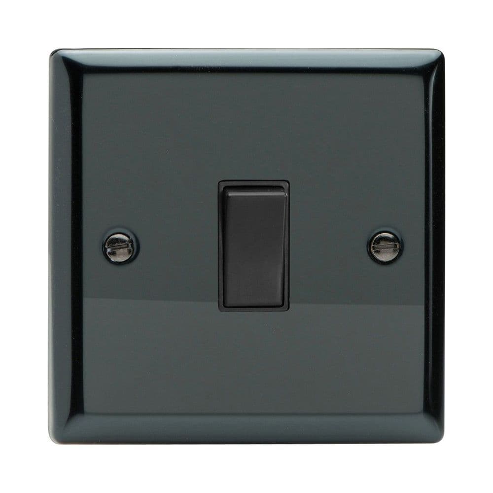 Varilight XI20B Classic Iridium Black 1 Gang 20A Double Pole Switch