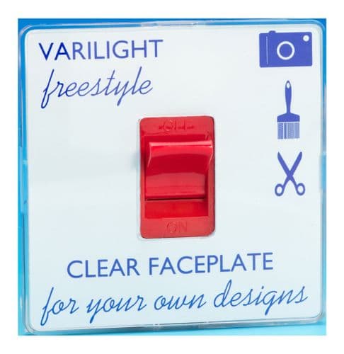 Varilight XIF45C Freestyle Clear 45A DP Cooker Switch Single Plate