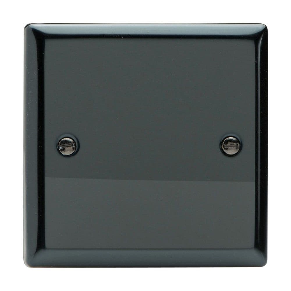 Varilight XISB Classic Iridium Black 1 Gang Single Blank Plate