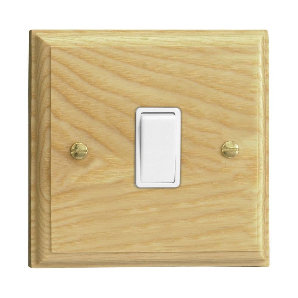 Varilight XK1AW Kilnwood Ash 1 Gang 10A 1 or 2 Way Rocker Light Switch