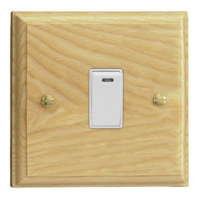 Varilight XK20NAW Kilnwood Ash 1 Gang 20A Double Pole Switch With Neon