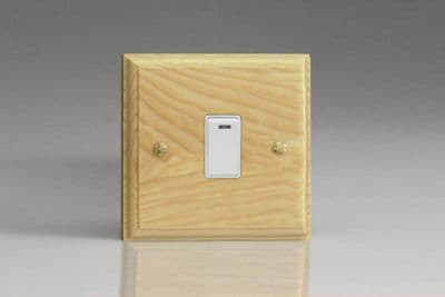 Varilight XK20NAW Kilnwood Ash 1 Gang 20A Double Pole Switch With Neon