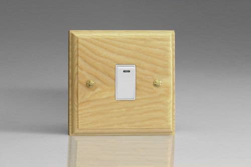 Varilight XK20NAW Kilnwood Ash 1 Gang 20A Double Pole Switch With Neon