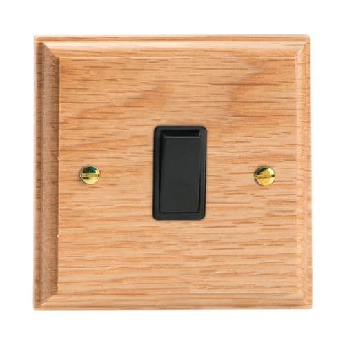 Varilight XK20OB Kilnwood Oak 1 Gang 20A Double Pole Switch