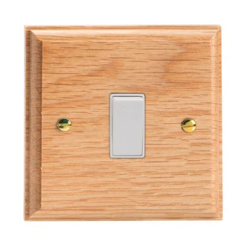 Varilight XK20OW Kilnwood Oak 1 Gang 20A Double Pole Switch