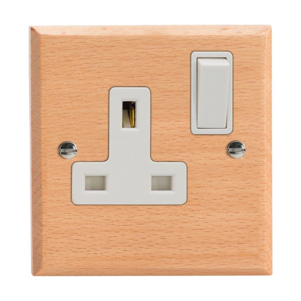 Varilight XK4BEW Kilnwood Scandic Beech 1 Gang 13A DP Single Switched ...
