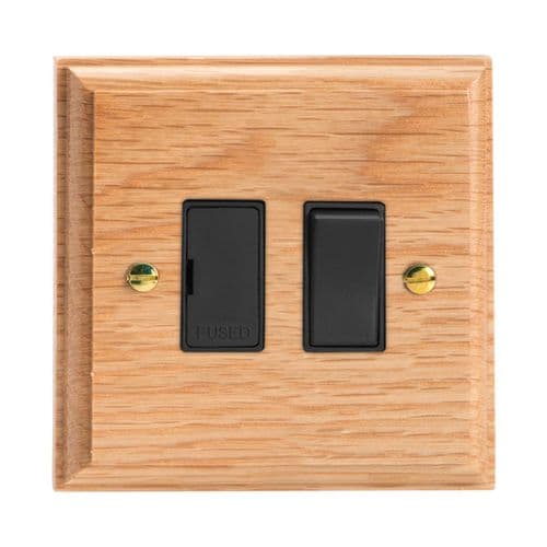 Varilight XK6OB Kilnwood Oak 1 Gang 13A Switched Fused Spur