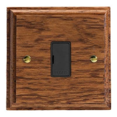 Varilight XK6UMOB Kilnwood Medium Oak 1 Gang 13A Unswitched Fused Spur