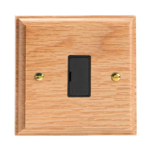 Varilight XK6UOB Kilnwood Oak 1 Gang 13A Unswitched Fused Spur