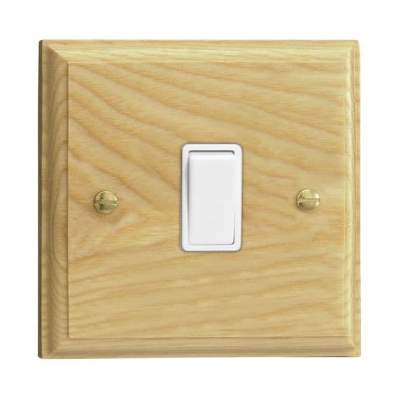 Varilight XK7AW Kilnwood Ash 1 Gang 10A Intermediate Rocker Light Switch