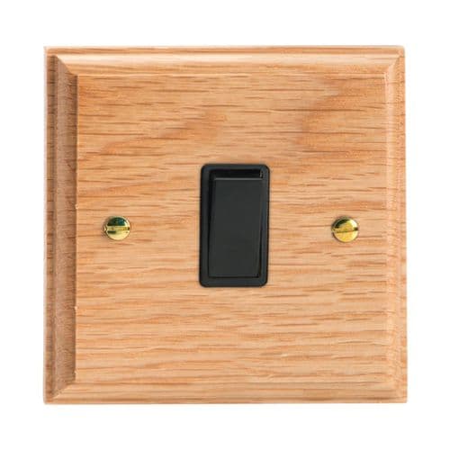 Varilight XK7OB Kilnwood Oak 1 Gang 10A Intermediate Rocker Light Switch