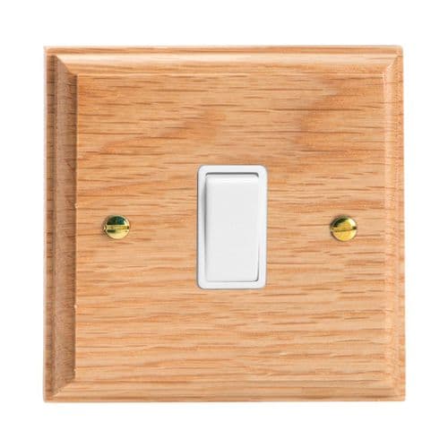 Varilight XK7OW Kilnwood Oak 1 Gang 10A Intermediate Rocker Light Switch