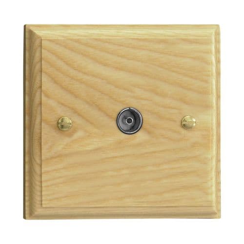Varilight XK8A Kilnwood Ash 1 Gang Co-Axial TV Socket