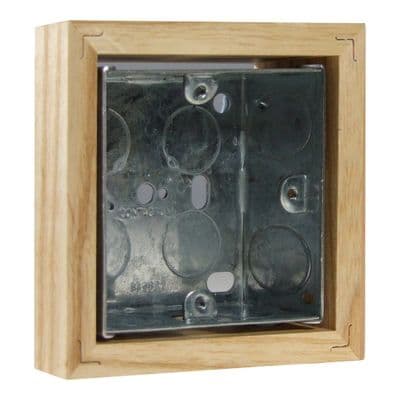 Varilight XKBOXSA Kilnwood Ash Surface Mounted Pattress Box Single 25mm
