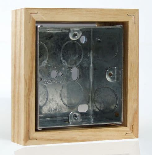 Varilight XKBOXSA Kilnwood Ash Surface Mounted Pattress Box Single 25mm