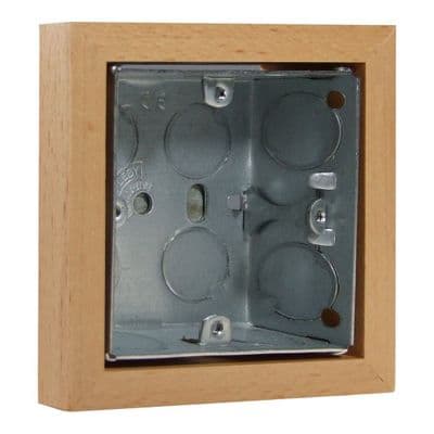 Varilight XKBOXSBE Kilnwood Scandic Beech Surface Mounted Pattress Box Single 25mm