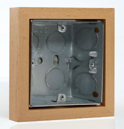 Varilight XKBOXSBE Kilnwood Scandic Beech Surface Mounted Pattress Box Single 25mm