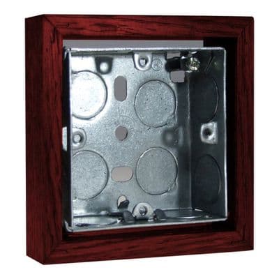 Varilight XKBOXSM Kilnwood Mahogany Surface Mounted Pattress Box Single 25mm