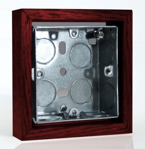 Varilight XKBOXSM Kilnwood Mahogany Surface Mounted Pattress Box Single 25mm