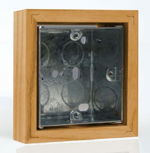 Varilight XKBOXSO Kilnwood Oak Surface Mounted Pattress Box Single 25mm