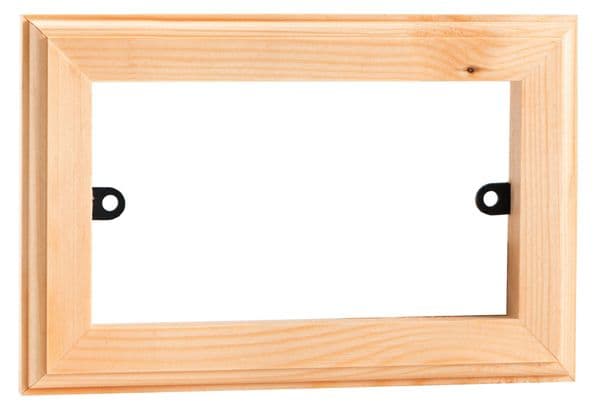 Varilight XKD Surface Mounted Pattress Box Surround Double Kilnwood Unfinished Wood