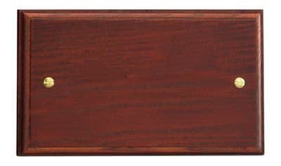 Varilight XKDBM Kilnwood Mahogany 2 Gang Double Blank Plate
