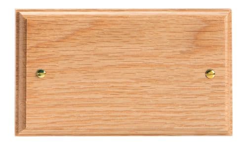 Varilight XKDBO Kilnwood Oak 2 Gang Double Blank Plate